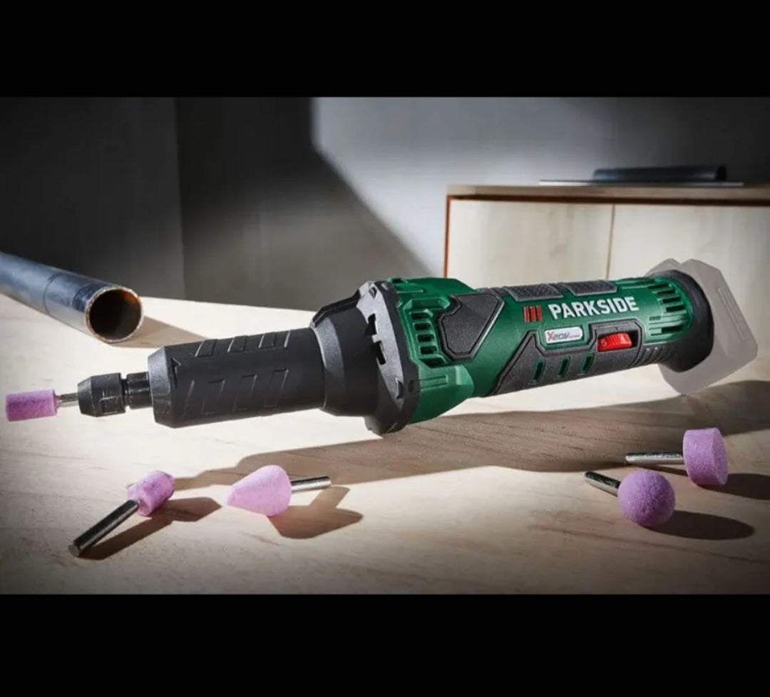 🛠 Ευθυλειαντήρας / Τριβείο με μακρύ άξονα λείανσης Επαναφορτιζόμενο PARKSIDE®️ Cordless Die Grinder 20V 》PGSA 20-Li A1《 - Carpouxtsis Glass