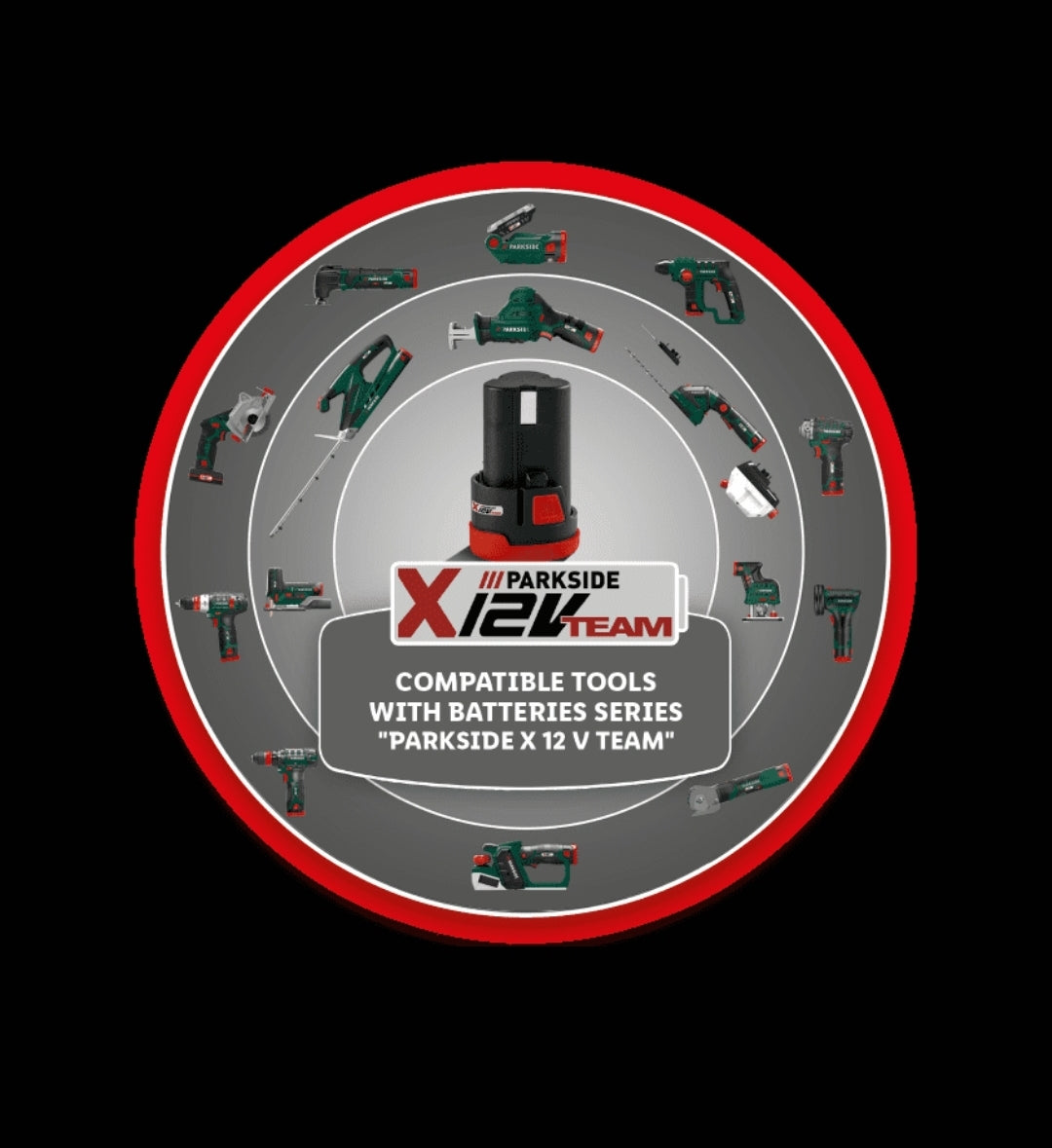 🔋Επαναφορτιζόμενη μπαταρία PARKSIDE®️ 12 V 4 Ah PARK 12 B4 - CarpouxtsisGLASS L.P. 🔋Επαναφορτιζόμενη μπαταρία PARKSIDE®️ 12 V 4 Ah PARK 12 B4 ✅️ Υψηλής απόδοσης μπαταρίας ιόντων λιθίου ✅️ Τεχνολογία cell balancing για περισσότερη αυτονομία και μεγαλύτερη διάρκεια ζωής ✅️ Ομοιόμορφη επιβάρυνση κυψελών μπαταρίας ✅️ Μειστοποιεί το δυναμικό φόρτισης 🔹️Τύπος: Ιόντων λιθίου 🔹️Ονομαστική τάση:** 12 V 🔹️Χωρητικότητα:** 4 Ah 💡Ενδείκνυται με όλες τις συσκευές της σειράς "Χ 12V Team" IAN426385_2307