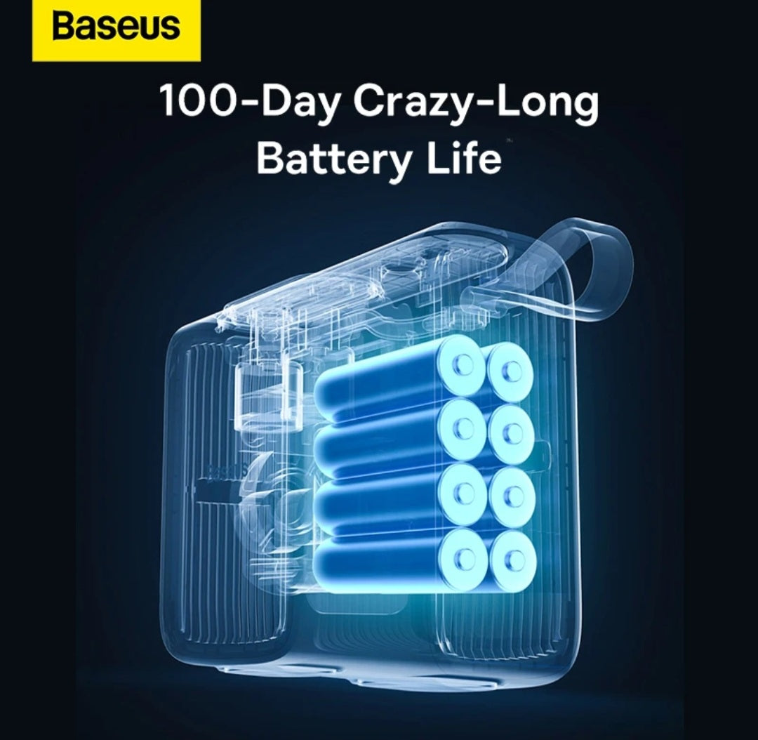🌪 Презареждаща се преносима помпа за гуми Baseus Mega EnergyPump 6000mAh с LED фенерче/PowerBank!!