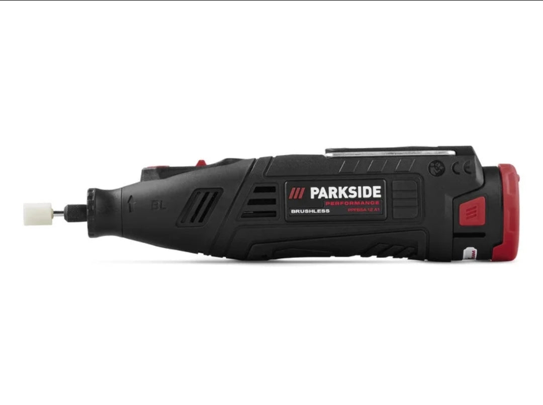 🛠 Акумулаторен винтоверт Dremel/Надръстник PARKSIDE PERFORMANCE® 12 V / 2 Ah »PPFBSA 12 A1«, с батерия и зарядно устройство