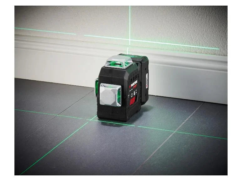 〽️ PARKSIDE PERFORMANCE® 20 V »PKLLP 3360 A1«, лазерен нивелир с кръстосани линии, захранван от батерии, с батерия и зарядно устройство