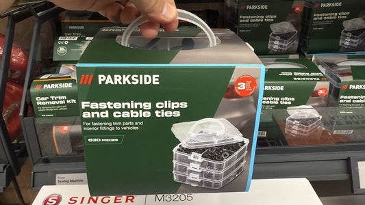 Комплект пластмасови скоби и кабелни връзки PARKSIDE – 630 части