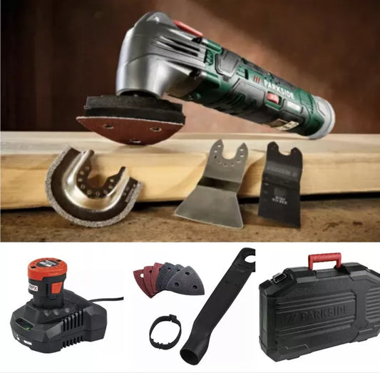 🛠 Мултифункционален инструмент с батерия. PARKSIDE 12V PAMFWS 12-Li A1 с батерия и зарядно устройство