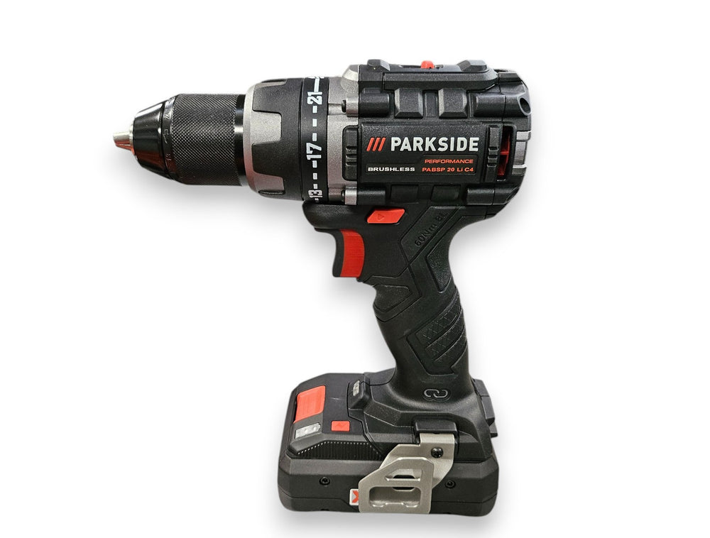 🛠 PARKSIDE PERFORMANCE® 20 V безжична бормашина/винтоверт »PABSP 20 Li C4«, с батерия и зарядно устройство