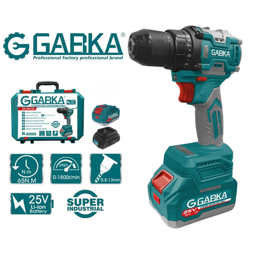 🔧 GABKA® Κρουστικό Δραπανοκατσάβιδο Μπαταρίας 25V GA88230A με 1 Μπαταρία & Φορτιστή
