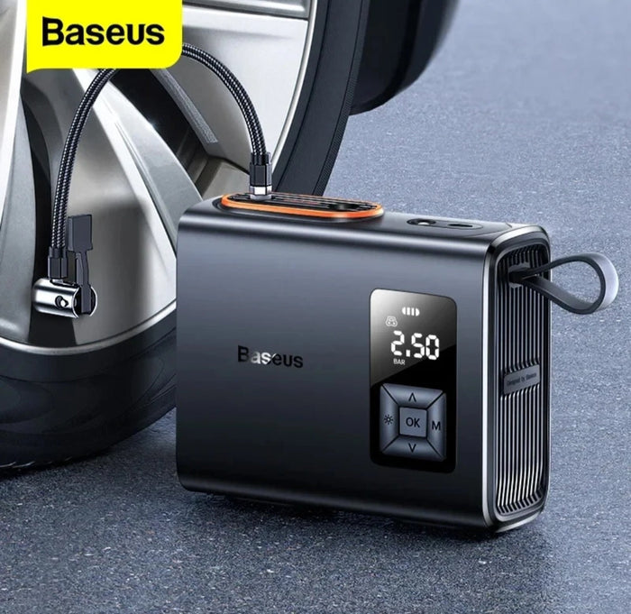 🌪 Презареждаща се преносима помпа за гуми Baseus Mega EnergyPump 6000mAh с LED фенерче/PowerBank!!