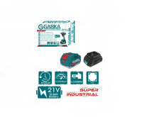 🔧 GABKA® Μπουλονόκλειδο Μπαταρίας 21V GA-88124A με 1 Μπαταρία & Φορτιστή