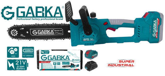 🔧 GABKA® Αλυσοπρίονο Μπαταρίας 21V GA-88134A με 1 Μπαταρία & Φορτιστή