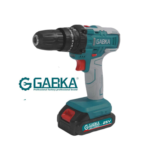 🔧 GABKA® Δραπανοκατσάβιδο Μπαταρίας 25V GA-88120A με 1 Μπαταρία & Φορτιστή