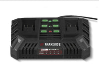 ⚡️Διπλός φορτιστής μπαταρίας PARKSIDE®️ »PDSLG 20 B1« - Carpouxtsis Glass