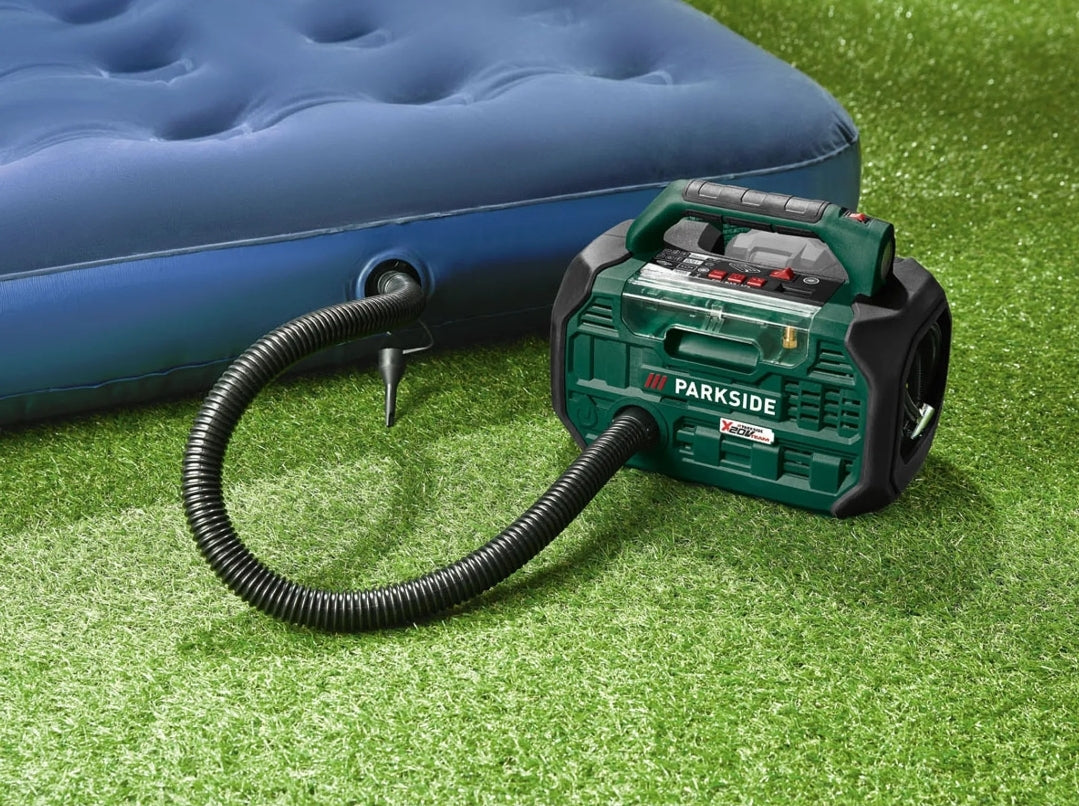 🌬 PARKSIDE®️ 20V PKA 20-Li C3 Акумулаторен въздушен компресор и помпа без акумулаторна батерия и зарядно устройство