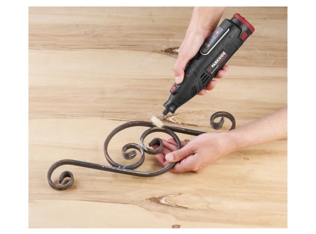 🛠 Акумулаторен винтоверт Dremel/Надръстник PARKSIDE PERFORMANCE® 12 V / 2 Ah »PPFBSA 12 A1«, с батерия и зарядно устройство