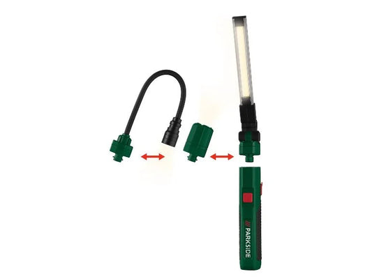 🔦 PARKSIDE® 3-в-1 Многофункционална LED лампа с батерии »PAML 2000 A1«, със сменяеми светлинни глави