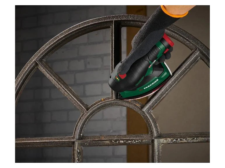 🛠 PARKSIDE® 12V безжична мултишлайфмашина – PAMS 12 B2 (комплект с батерия и зарядно)