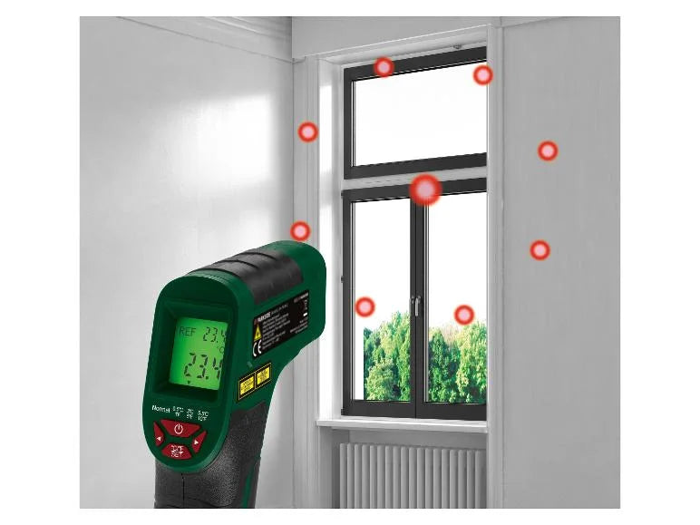 PARKSIDE® инфрачервен уред за измерване на температура »PTI 380 C2/B1«, с цветен дисплей и предупредителен звук