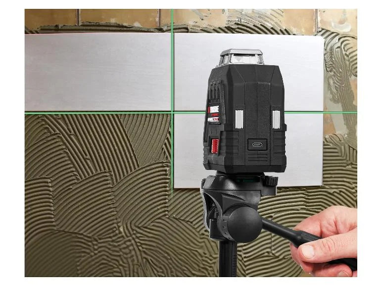 PARKSIDE PERFORMANCE® 4 V батериен лазерен нивелир с кръстосани линии »PKLLP 360 B3«, с ротационен лазер на 360°
