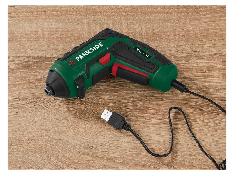 PARKSIDE® 4V акумулаторна отвертка »PAS 4 D7«, с батерия и заряден кабел