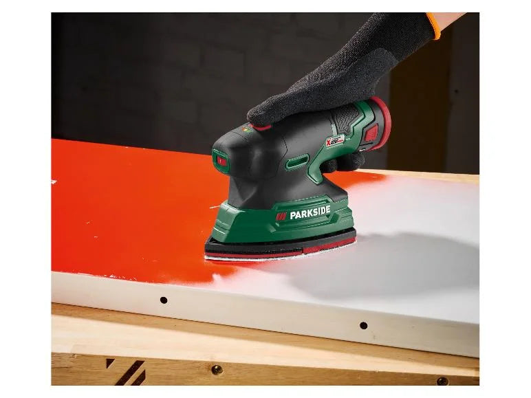 🛠 PARKSIDE® 12V безжична мултишлайфмашина – PAMS 12 B2 (комплект с батерия и зарядно)