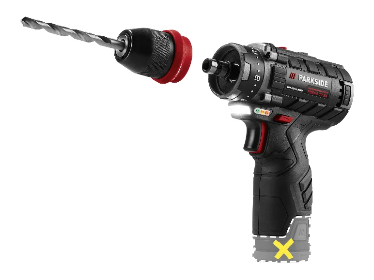 🛠Parkside Performance® 12V акумулаторна безжична бормашина "PBSPA 12 D4" с 2 батерии, зарядно устройство и 3 комплекта битове и свредла