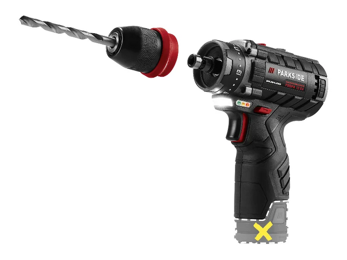 🛠Parkside Performance® 12V акумулаторна безжична бормашина "PBSPA 12 D4" с 2 батерии, зарядно устройство и 3 комплекта битове и свредла