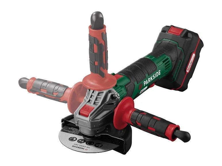 PARKSIDE® Γωνιακός τροχός Μπαταρίας 20 V / 4 Ah »PWSA 20-Li D4« σετ εκκίνησης, με μπαταρία και φορτιστή