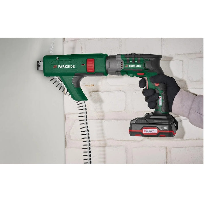 🛠 PARKSIDE® 20 V акумулаторен винтоверт за гипсокартон "PTBSA 20-Li A1", с батерия и зарядно устройство