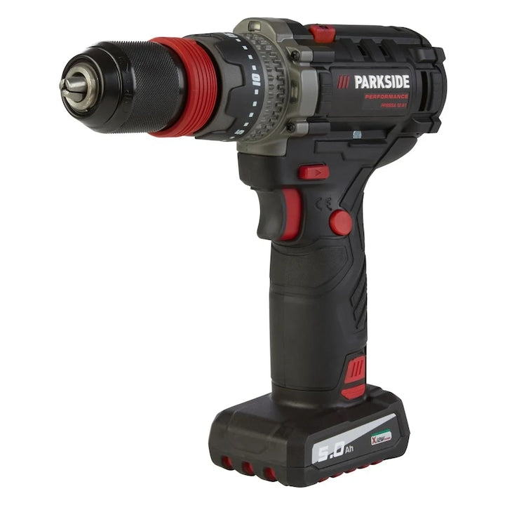 80 мили на час!!! 🛠 Комплект акумулаторни бормашини/винтоверти PARKSIDE PERFORMANCE® 12 V / 5 Ah "PPBSSA 12 BF24 A1", с батерия и зарядно устройство.